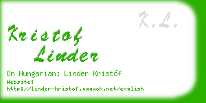 kristof linder business card